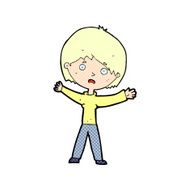 comic cartoon worried woman N6