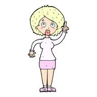 comic cartoon woman with idea N22