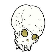 comic cartoon spooky skull N13