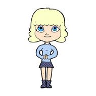 comic cartoon happy woman N18