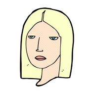 comic cartoon serious woman N2