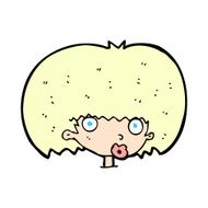 comic cartoon surprised woman N15