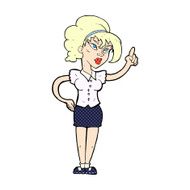 comic cartoon woman with idea N23