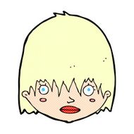 comic cartoon staring woman