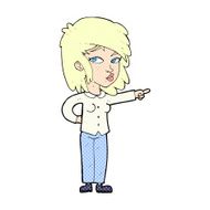 comic cartoon woman pointing N18