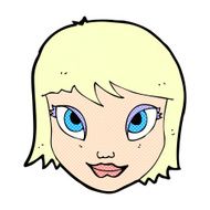 comic cartoon female face N12