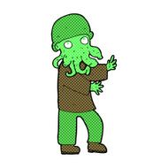 comic cartoon alien man
