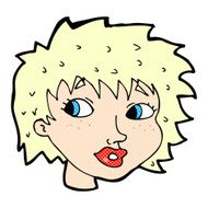 comic cartoon surprised woman N17