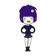 comic cartoon happy vampire girl N4