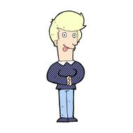 comic cartoon man sticking out tongue N3