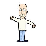 comic cartoon angry old man N10