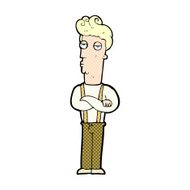 comic cartoon unimpressed man