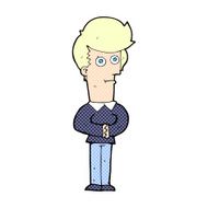 comic cartoon man staring