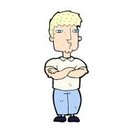 comic cartoon man with crossed arms N2