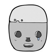 comic cartoon robot head N3