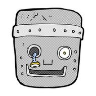 comic cartoon robot head N4