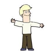 comic cartoon happy man N31