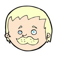 comic cartoon man with mustache N6