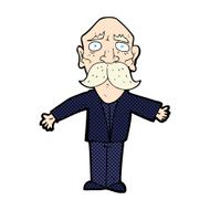 comic cartoon disapointed old man