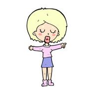 comic cartoon pointing woman N2
