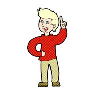 comic cartoon man with idea N9