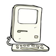 comic cartoon old computer N4