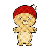 comic cartoon cute teddy bear in hat N2