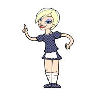 comic cartoon waitress taking order