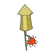 comic cartoon old wood rocket