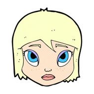comic cartoon female face N13