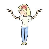 comic cartoon intelligent woman N2