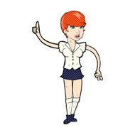 comic cartoon pretty girl asking question