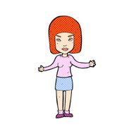 comic cartoon annoyed woman N14