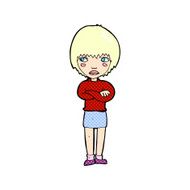 comic cartoon annoyed woman N15