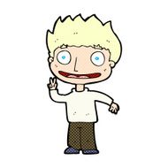 comic cartoon happy boy N12