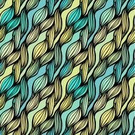 Vector seamless colorful hand drawn pattern Wave fantasy backgr N2