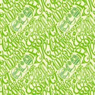 Eco friendly concept-seamless hand drawn pattern doodles letter N2