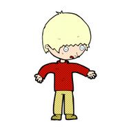 comic cartoon confused boy