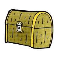 comic cartoon treasure chest