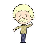 comic cartoon man with idea N10