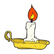 comic cartoon old candlestick N2