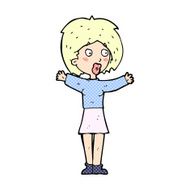 comic cartoon worried woman N7