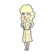 comic cartoon woman in trench coat N2