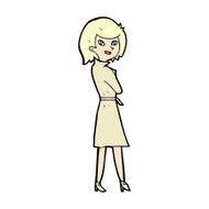 comic cartoon woman in trench coat N3