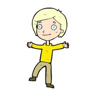 comic cartoon excited boy N6