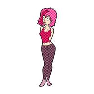 comic cartoon attractive girl