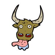 comic cartoon cow face