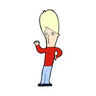 comic cartoon man waving N3