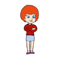 comic cartoon proud woman