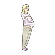comic cartoon pregnant woman